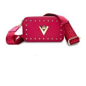 Valentino Orlandi V Logo Double Zip Camera Bag With Adjustable Band Strap
